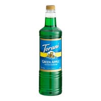 Torani Sugar-Free Green Apple Flavoring / Fruit Syrup Plastic Bottle 1 Liter