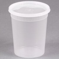 Pactiv/Newspring 32 oz. Translucent Round Deli Container Combo Pack - 240/Case