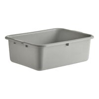 TableCraft 1537G Gray 20" x 15" x 7" Polyethylene Plastic Bus Tub