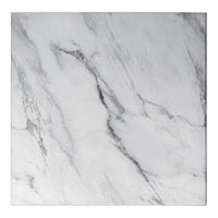 Superior Surfaces 30" x 30" Square Black Faux Marble Eased Edge Squared Corner Outdoor Table Top