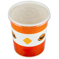 Choice 32 oz. Double Poly-Coated Paper Soup / Hot Food Cup with Vented Plastic Lid - 250/Case