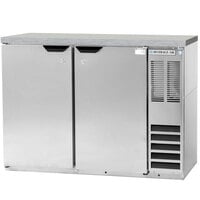 Beverage-Air BB48HC-1-F-S-27 48 inch Stainless Steel Counter Height Solid Door Back Bar Refrigerator