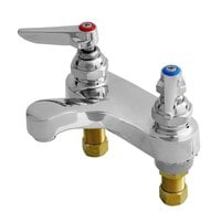 T&S B-0871-CR Deck Mount Centerset Mixing Faucet with 4" Centers, 3 3/4" Cast Spout, 2.2 GPM Aerator, Cerama Cartridges, and Lever Handles
