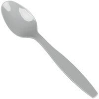 Creative Converting 6 1/8" Shimmering Silver Heavy Weight Plastic Spoon - 288/Case