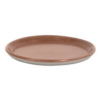 Front of the House Mezze® 6" Cinnamon Two-Tone Round Porcelain Plate - 12/Case