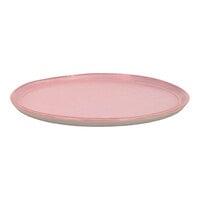 Front of the House Mezze® 11" Guava Two-Tone Round Porcelain Plate - 4/Case