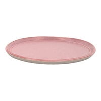 Front of the House Mezze® 9" Guava Two-Tone Round Porcelain Plate - 6/Case