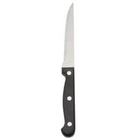 American Metalcraft KNF7 4 1/2 inch Full Tang Stainless Steel Steak Knife with POM Handle - 12/Case