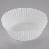 White Fluted Baking Cup 2 3/4 inch x 1 1/4 inch - 500/Pack