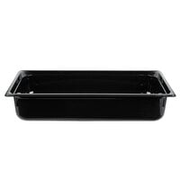 Vollrath 9004420 Super Pan® Full Size Black High Heat Plastic Food Pan - 4 inch Deep