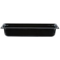Vollrath 9054420 Super Pan® 1/2 Size Long Black High Heat Plastic Food Pan - 4 inch Deep