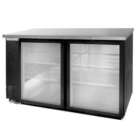 Beverage-Air BB58HC-1-FG-B 59 inch Black Counter Height Glass Door Food Rated Back Bar Refrigerator