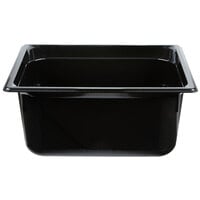 Vollrath 9026420 Super Pan® 1/2 Size Black High Heat Plastic Food Pan - 6 inch Deep