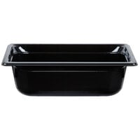 Vollrath 9034420 Super Pan® 1/3 Size Black High Heat Plastic Food Pan - 4" Deep