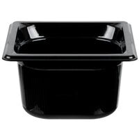 Vollrath 9064420 Super Pan® 1/6 Size Black High Heat Plastic Food Pan - 4 inch Deep