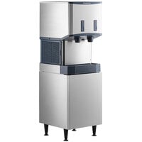 Scotsman HID525ABX-1A Meridian® 21 1/4" Air-Cooled Nugget Ice Machine with 25 lb. Bin, Push Button Ice and Water Dispensing, and Equipment Stand - 500 lb., 115V