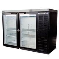 Beverage-Air BB48HC-1-FG-B-27 48 inch Black Counter Height Glass Door Back Bar Refrigerator