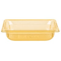 Vollrath 9042410 Super Pan® 1/4 Size Amber High Heat Plastic Food Pan - 2 1/2 inch Deep