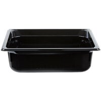 Vollrath 9024420 Super Pan® 1/2 Size Black High Heat Plastic Food Pan - 4 inch Deep