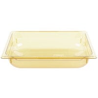 Vollrath 9022410 Super Pan® 1/2 Size Amber High Heat Plastic Food Pan - 2 1/2 inch Deep