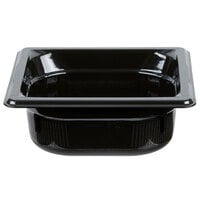 Vollrath 9062420 Super Pan® 1/6 Size Black High Heat Plastic Food Pan - 2 1/2 inch Deep