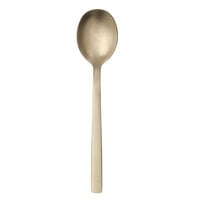Libbey Elexa Satin OR 5 1/8" 18/0 Gold Stainless Steel Heavy Weight Demitasse Spoon - 36/Case