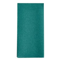 Choice 12" x 17" Hunter Green Airlaid Linen-Feel 1/6 Fold Guest Towel - 500/Case