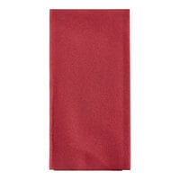 Choice 12" x 17" Burgundy Airlaid Linen-Feel 1/6 Fold Guest Towel - 500/Case