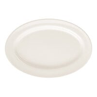 10 Strawberry Street Crism 14 5/16" x 9 7/8" Oval White Porcelain Platter - 6/Case