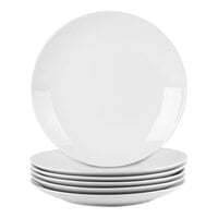 10 Strawberry Street Catering 10 1/2" Round White Porcelain Coupe Dinner Plate - 6/Pack