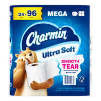 Charmin Ultra Strong 4 inch x 4 inch 2-Ply 208 Sheet Toilet Paper Mega Roll - 24/Box