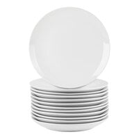 10 Strawberry Street Catering 10 1/2" Round White Porcelain Coupe Dinner Plate - 12/Case