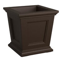 Mayne Fairfield 16" x 16" x 16" Square Espresso Polyethylene Planter
