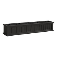 Mayne Cape Cod 11" x 60" x 10 13/16" Rectangular Black Polyethylene Window Box