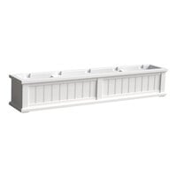 Mayne Cape Cod 11" x 60" x 10 13/16" Rectangular White Polyethylene Window Box