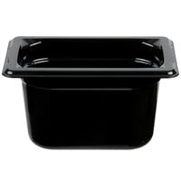 Vollrath 9094420 Super Pan® 1/9 Size Black High Heat Plastic Food Pan - 4 inch Deep