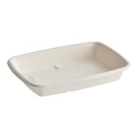 Tellus Products 24 oz. Compostable Rectangular Fiber Take-Out Container - 300/Case