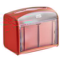 Tork Xpressnap 6236100 Red Tabletop Interfold Napkin Dispenser N4 - 4/Case