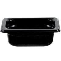 Vollrath 9092420 Super Pan® 1/9 Size Black High Heat Plastic Food Pan - 2 1/2 inch Deep