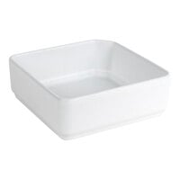 Smart Buffet Ware by Front of the House 9" White Square Coated Aluminum Bowl for Eco Box System