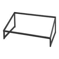Smart Buffet Ware T-Collection by Front of the House 20 3/4" x 12 3/4" x 8 1/2" Full Size Black Stainless Steel Slanted Riser