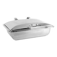 Smart Buffet Ware Smart W by Front of the House 8.5 Qt. Rectangle Induction Chafer with Stainless Steel Lid and Food Pan BCH012MSS18