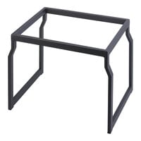 Smart Buffet Ware T-Collection by Front of the House 14" x 10 1/2" x 10" 1/2 Size Black Stainless Steel Riser