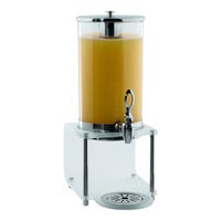 Smart Buffet Ware Hi-Line by Front of the House 1.75 Gallon Round Stainless Steel Beverage Dispenser with Ice Core BDI011MUM18