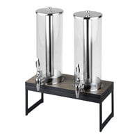 Smart Buffet Ware T-Collection by Front of the House 4 Gallon Round Stainless Steel Double Beverage Dispenser with Ice Core BDI010MUM18