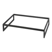 Smart Buffet Ware T-Collection by Front of the House 20 3/4" x 12 3/4" x 4" Full Size Black Stainless Steel Riser
