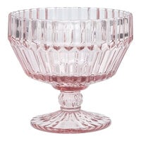 Zwiesel Fortessa Archie 10 oz. Pink Round Glass Footed Dessert Bowl - 6/Case