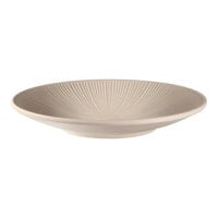 APS Nero 8 1/4" Brown Round Melamine Coupe Plate - 6/Case