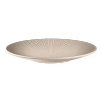 APS Nero 10 1/4" Brown Round Melamine Coupe Plate - 6/Case