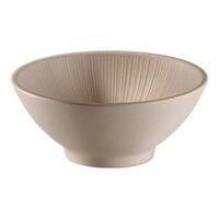 APS Nero 16.9 oz. Brown Round Melamine Ramen Bowl - 6/Case
